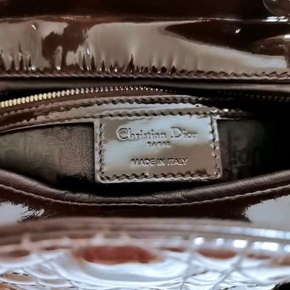 DIOR Cannage "Lady Dior" Bag Brown (PRE-OWNED) - Picture 7 of 11